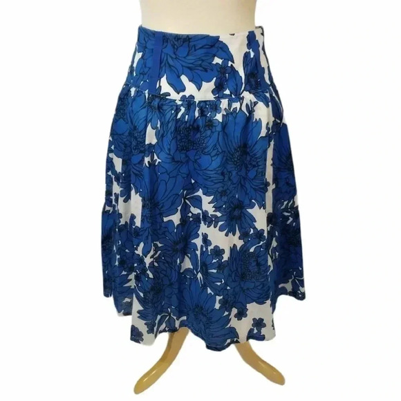 {LondonJean} Chino Floral Print Skirt - Picture 4 of 12